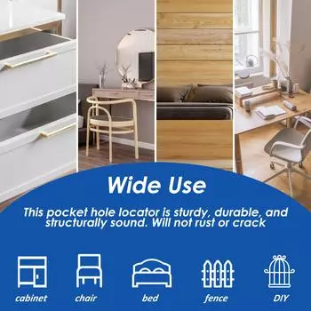 47Pcs Pocket Hole Clamp Kit Inclined Hole Positioner 15 Degree Angle Hole Drill Guide Kit Woodworking Tools DIY