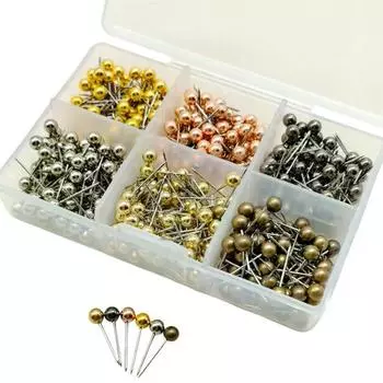 480/500 шт. канцелярская кнопка с прозрачной пластиковой коробкой, цвет металлик, круглая шаровая головка, пробковая доска для объявлений, доска, настенная карта, фиксация фотографий, канцелярская кнопка, офис света блондинка