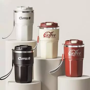 480 мл 304 нержавеющая сталь кружка для кофе с крышкой молочная чашка бытовая портативная уличное автомобильное термос напитки посуда подарки для семьи белый