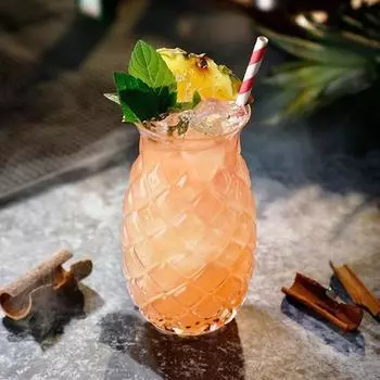 480 мл коктейльные бокалы в форме ананаса, креативная чашка для питья, прозрачное стекло для воды, бокал для красного вина, чашка для домашнего бара, вечеринки 480Ml