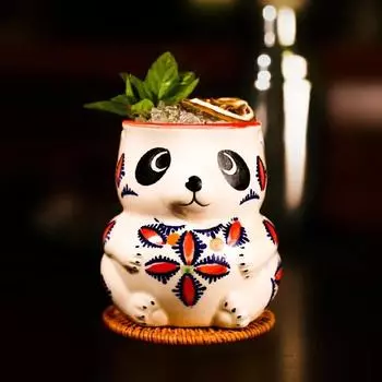480 мл Креативный бокал для коктейля Panda Hawaii, расписанный вручную, керамический стаканчик Tiki, барный клуб, вечеринка, молекулярный стаканчик для вина, кружка для мороженого, барная посуда other