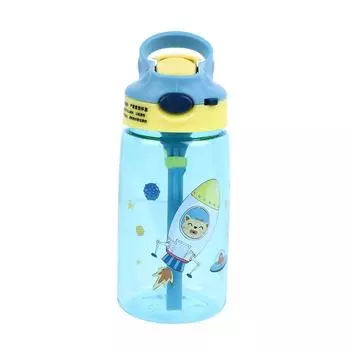 480 мл светло-голубая детская герметичная чашка для воды портативная соломенная чашка для воды для школьных путешествий L