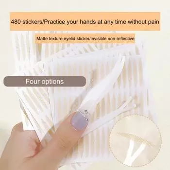480 шт./компл. Разные стили наклейки для век Мягкая практичная невидимая паста C
