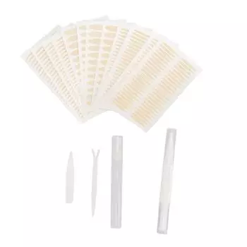 480pcs Double Eyelid Stickers 3 Different Shapes Strong Adhesion Water Resistant Lasting Eyelid