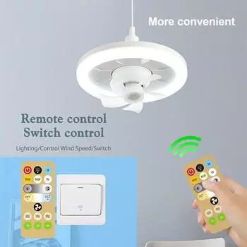 48/60 Вт светодиодный потолочный вентилятор с дистанционным управлением E27 лампа с вращением на 360 ° охлаждающий электрический вентилятор 85-265 В люстра для декора комнаты