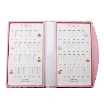 48 цветов гель-лак для ногтей цветная карта диаграмма пустой дисплей книга маникюрный художественный инструмент