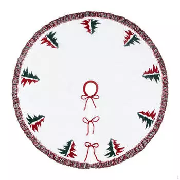 48 дюймов вязаная юбка в виде елки, рождественская юбка, большой вязаный мягкий коврик в деревенском стиле