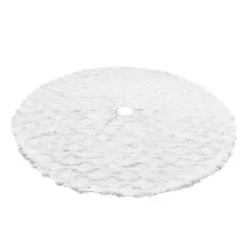 48-дюймовая юбка в виде рождественской елки из искусственного меха с косичной вязкой, мягкая плюшевая юбка в виде рождественской елки, многоразовая 48 Inch белый