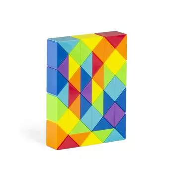 48 клиньев цвета радуги, волшебный кубик-змея, поворотная головоломка, 3D-головоломка, сенсорные игрушки 10.8x6.6x2.4cm,24pcs