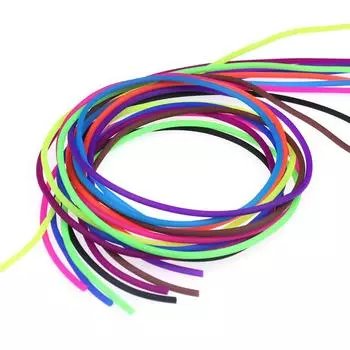 48 м/катушка 2 мм, тонкая пленка, эластичная трубка для Scud, креветок, нимфы, кожи мух, рыболовная снасть, рукав Sabiki, материал для завязывания мух, флуоресцентный розовый