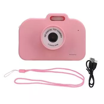 48-мегапиксельная детская цифровая камера с двумя объективами, мультипликационная фотосъемка, видео 1080P, зеркальная камера для селфи для мальчиков розовый