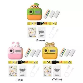 48-мегапиксельная камера мгновенной печати, цифровая камера, 2-дюймовый экран IPS, детская селфи-камера, игрушка, подарки для девочек и мальчиков, день рождения, праздник, путешествие розовый