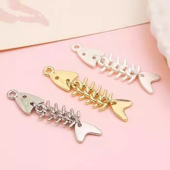 48 мм сплав цинка, металлическая подвеска-рыба, подвеска для ожерелья, брелок, сделай сам, аксессуары для изготовления ювелирных изделий 48x12mm 1pc/bag