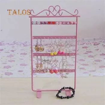 48 отверстий для сережек, подвесная стойка, держатель для ювелирных изделий, металлический стенд, мода белый