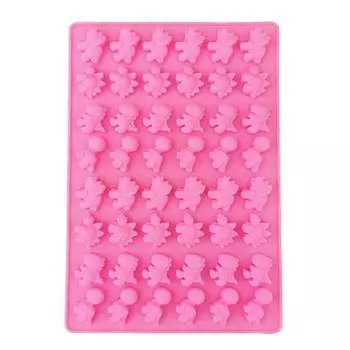 48 отверстий, полости динозавра, мягкий шоколад, силиконовая форма для лотка для кубиков льда, форма для конфет розовый