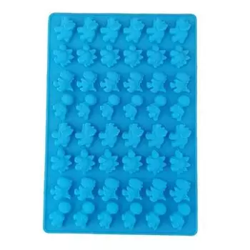 48 отверстий, полости динозавра, мягкий шоколад, силиконовая форма для лотка для кубиков льда, форма для конфет синий