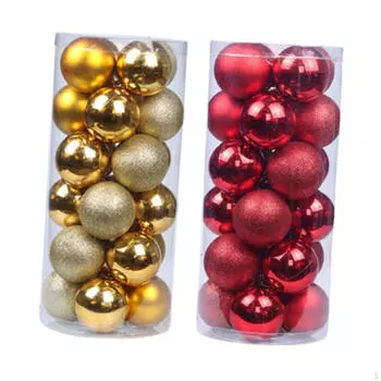 48 рождественских украшений для украшения елки, шары и безделушки 4 cm