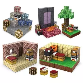 48 шт. магнитные блоки-Build Mine Magnet World Edition, магнитные игрушки для мальчиков и девочек от 3 лет, сенсорные игрушки Монтессори Mine 32PCs