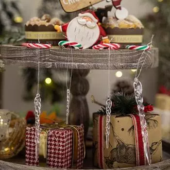 48 шт. подвеска в виде прозрачной сосульки, подвесные украшения в виде кристаллов, набор из 4 штук для украшения рождественской елки, праздничной вечеринки 48pcs