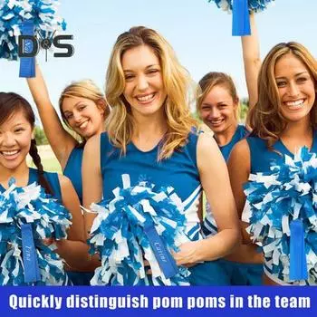 48 шт. помпонов для поддержки болельщиков, именные бирки, этикетки с лентами для поддержки болельщиков, бирки для рюкзаков, брелоков, дорожных чемоданов чёрный