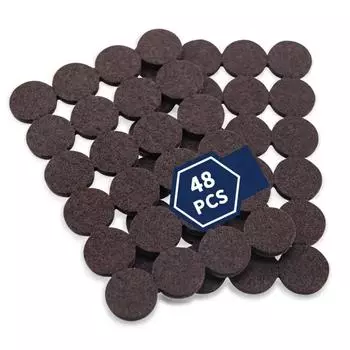 48 шт. самоклеящихся коричневых войлочных подушечек — защитите деревянные полы с помощью круглых войлочных ковриков!