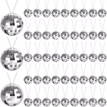 48 шт. в упаковке ожерелий в стиле диско-шара 70-х годов в стиле диско-вечеринки
