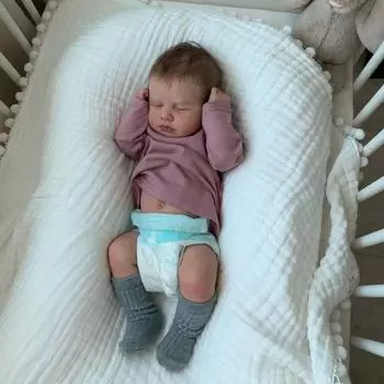 48 см 3D-краска с видимыми венами Мягкое виниловое тело Reborn LouLou Baby Girl Кукла Игрушка, как настоящая спящая кукла Реалистичная игрушка для купания full Vinyl Body Doll фиолетовый