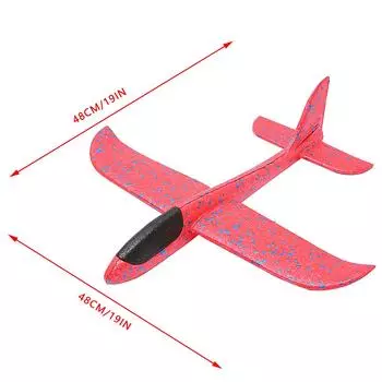 48 см большой пенопластовый самолет-планер, ручной бросок, легкий самолет, инерционные самолеты-пузыри из EPP, запуск на открытом воздухе, детские игрушки для детей, подарок для мальчиков синий