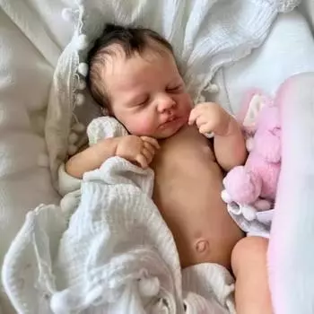 48 см имитация куклы возрождения полностью пластиковая кукла реборн мягкая кожа синий