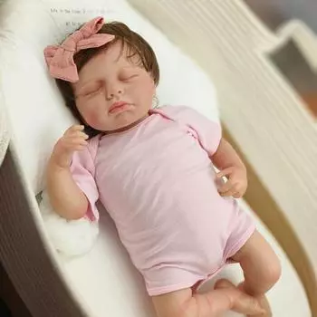 48 см мягкое тело новорожденного ребенка реборн кукла Loulou реалистичный мягкий на ощупь милый ребенок многослойная раскраска 3D кожа игрушка 45cm