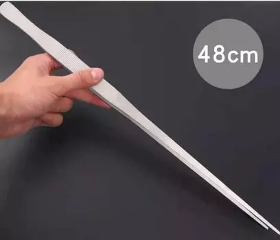 48 см нержавеющая сталь многофункциональный локтевой пинцет зажим для аквариума длинные щипцы медицинские пинцеты щипцы инструменты для кормления домашних животных нескользящие