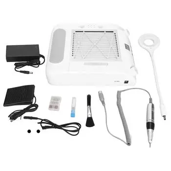 48 Вт 6 в 1 маникюрный аппарат, полировальная машина с лампой для ногтей, пылесос для ногтей, вилка европейского стандарта 100240 В