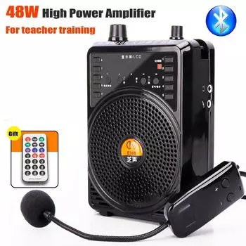 48 Вт проводной/2,4G беспроводной микрофон, Bluetooth-динамик, усилитель для классной комнаты, динамик, усилитель для гида, TF-карта, USB Wired-EU