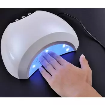 48 Вт УФ-светодиодные лампы для ногтей, сушилка для ногтей, отверждение с нижним интеллектуальным датчиком, таймер 10S, 30S, 60S белый