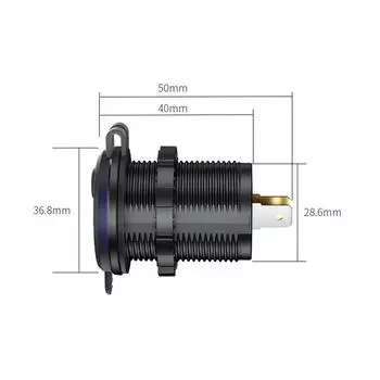 48 Вт USB-разъем для зарядного устройства, водонепроницаемый адаптер для быстрой зарядки PD Type C и розетка QC3.0 с переключателем для автомобиля, морского мотоцикла синий