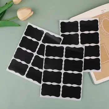 48 шт./компл. этикетки для банок, стираемые этикетки для меловой доски, водонепроницаемые наклейки для рукоделия, наклейки для школьной доски, бирки для бутылок и маркеры