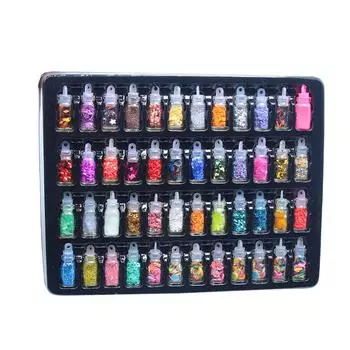 48шт блестки / наполнитель с блестками мягкие игрушки слизи для детей грязь DIY Kit