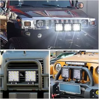 48W квадратные противотуманные фары автомобильные лампы диодные светодиодные фары для вождения грузовика 1Pcs