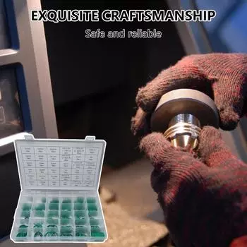 495 шт. зеленых резиновых уплотнительных колец, набор прокладок, 36 размеров, нитриловая резиновая шайба, маслостойкие уплотнительные кольца, прочные зелёный