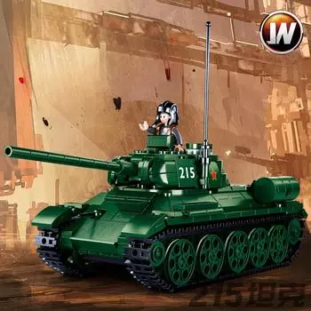 497 шт., военные советские Т-34/85, средний танк, наборы блоков, модель Moc, военные MBT, строительные кирпичи, развивающие игрушки для детей