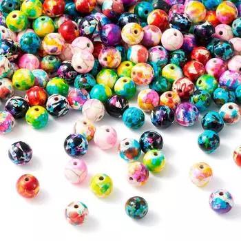 49/108/138 шт. Каменный материал Чернила Декоративные бусины Красочные Декоративные бусины DIY Браслет Ожерелье Серьги Брелок Цепочка для ног Цепочка для телефона 49pcs