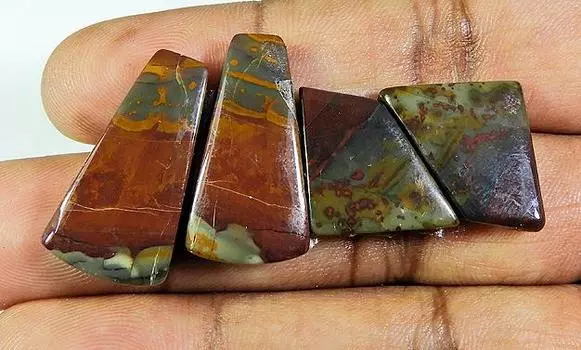 49 карат. Натуральный кровавый камень, пара, фантазийные россыпные драгоценные камни, лот из 2 пар, PP-885