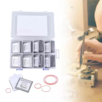 49 шт. прокладок для задней крышки часов высотой 0,9 мм, красное водонепроницаемое резиновое эластичное уплотнительное кольцо