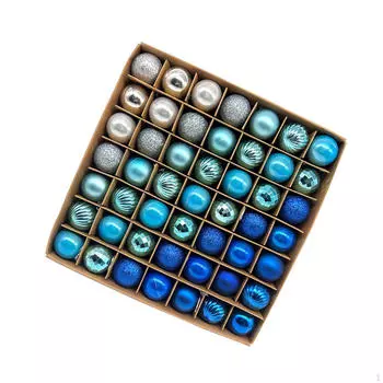 49 шт. Рождественские шары подвески на елку портативные безделушки для тематической вечеринки Black White