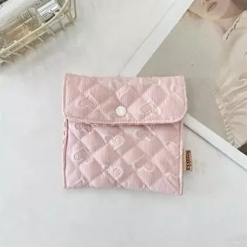 49 Стеганая жаккардовая косметичка для любви и гигиены, сумка для хранения губной помады, студенческая портативная сумка для менструальных гигиенических прокладок
