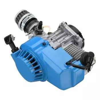 49cc 2-тактный мотоцикл с полным двигателем с воздушным фильтром, карбюратором, велосипедом, мини-квадроциклом для грязи, квадроциклом синий