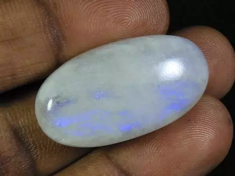 49Cts. Натуральный радужный лунный камень овальный кабошон россыпью драгоценный камень 17X33X09 мм ET-386