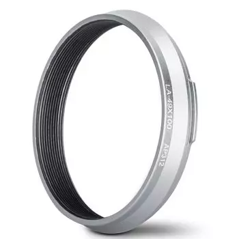 49mm Metal Lens Adapter Compatible with Fujifilm Fuji X100VI X100V X100F X100T X100S X100 X70 Camera Adapter Ring Compatible Silver AR-X100