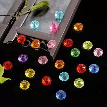 4-10 мм разноцветные/белые граненые акриловые свободные бусины-разделители для изготовления ювелирных изделий своими руками 6mm 200pcs