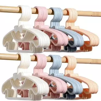 4/10 шт. детская вешалка для одежды органайзер для детской одежды вешалки для показа пластиковая детская ветрозащитная вешалка для пальто в шкафу для хранения 4PCS